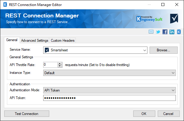 SSIS REST Smartsheet Connection Manager